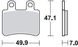 878 SM1 BRAKE PADS SEMI METALLIC