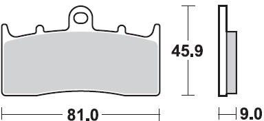 879 CM55 BRAKE PADS SINTERED