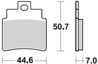 883 SM1 BRAKE PADS SEMI METALLIC