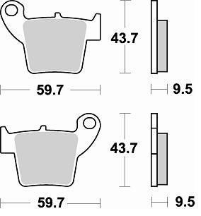 886 CM46 BRAKE PADS SINTERED