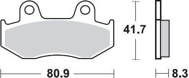 887 SM1 BRAKE PADS SEMI METALLIC