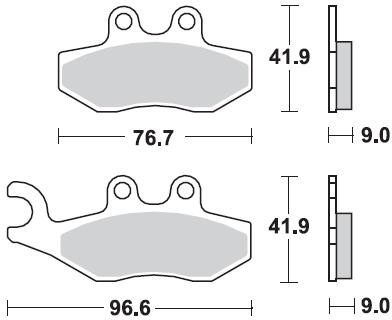 888 SM1 BRAKE PADS SEMI METALLIC