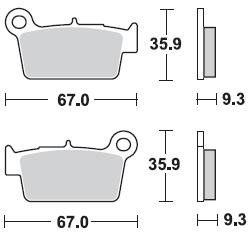 890 SM1 BRAKE PADS SEMI METALLIC