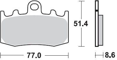 892 SM1 BRAKE PADS SEMI METALLIC
