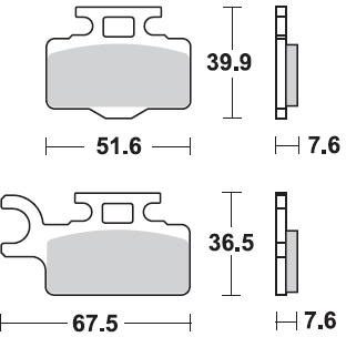 894 CM44 BRAKE PADS SINTERED