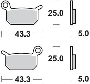 897 CM44 BRAKE PADS SINTERED