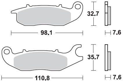 902 SM1 BRAKE PADS SEMI METALLIC