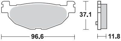 904 SM1 BRAKE PADS SEMI METALLIC