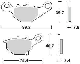 905 CM44 BRAKE PADS SINTERED