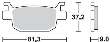 908 SM1 BRAKE PADS SEMI METALLIC