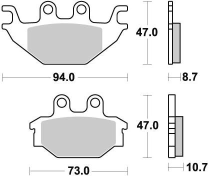 923 SM1 BRAKE PADS SEMI METALLIC