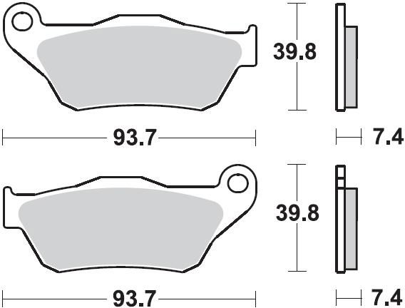 926 SM1 BRAKE PADS SEMI METALLIC