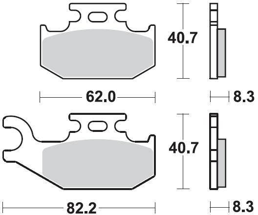 936 CM44 BRAKE PADS SINTERED