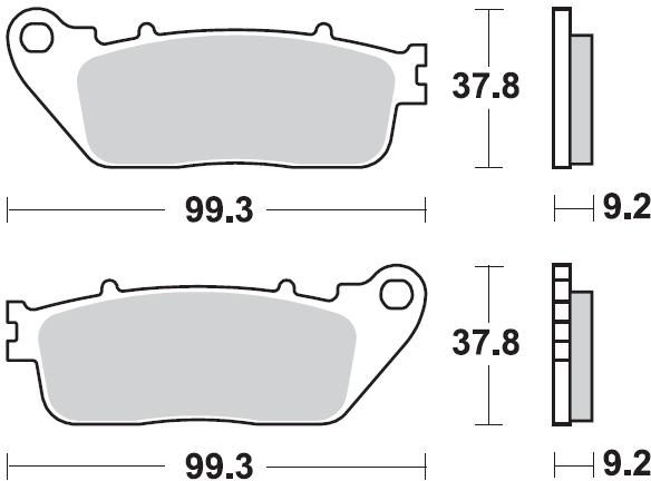 942 SM1 BRAKE PADS SEMI METALLIC