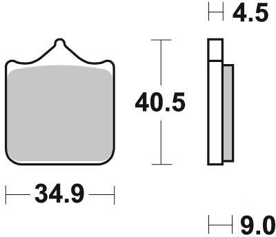 947 CM66 BRAKE PADS SEMI METALLIC