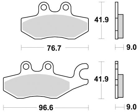 953 SM1 BRAKE PADS SEMI METALLIC