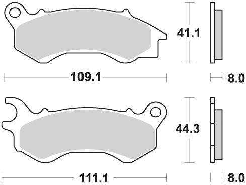 954 SM1 BRAKE PADS SEMI METALLIC