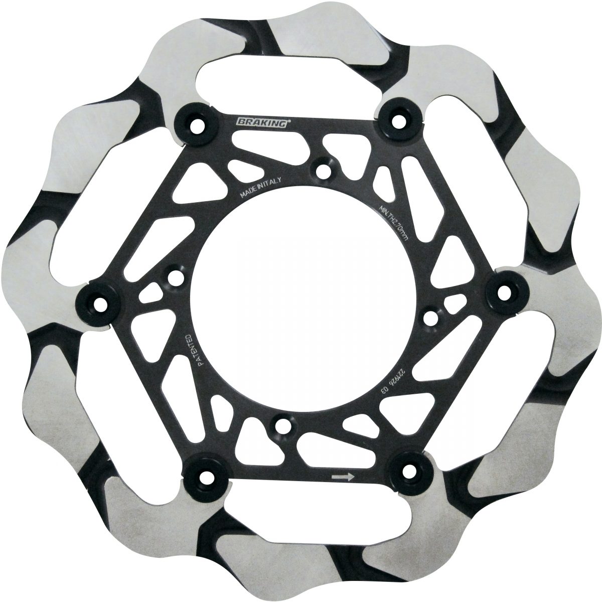 BRAKE DISC BATFLY FRONT AL-HUB 270