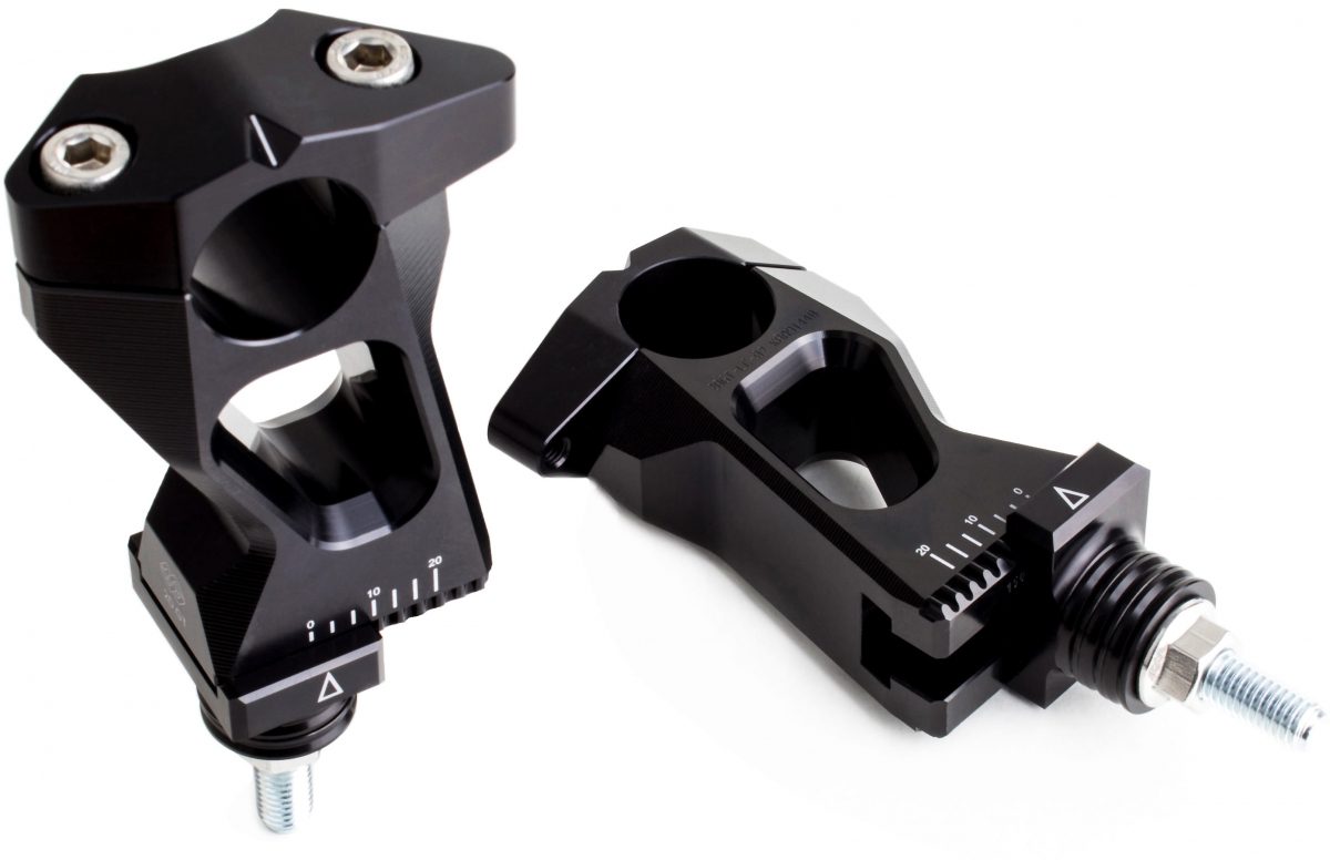2DGT ADJ. HANDLEBAR RISERS KIT BLACK foto 2