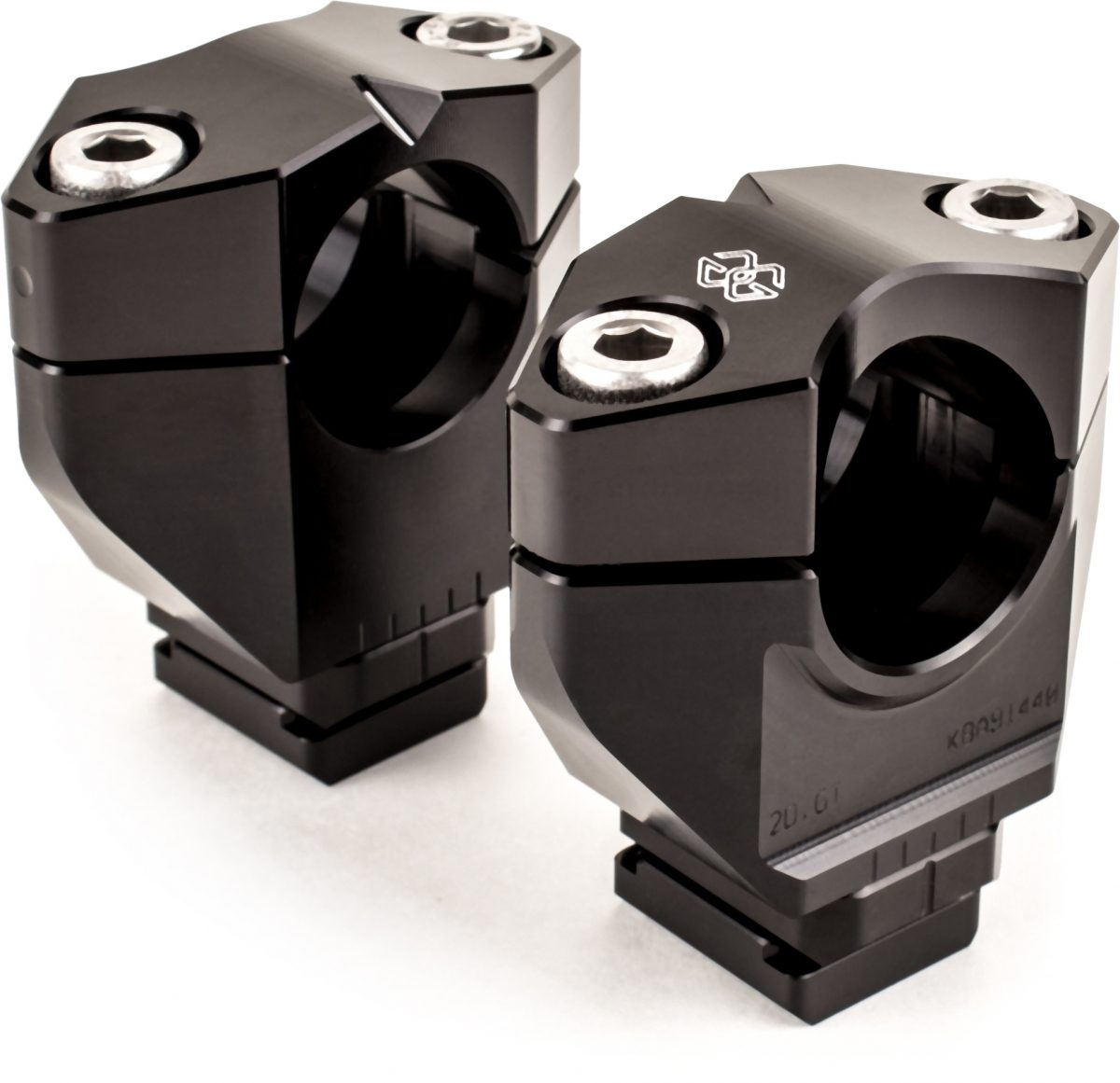 2DGT ADJ. HANDLEBAR RISERS UNI BLACK foto 2