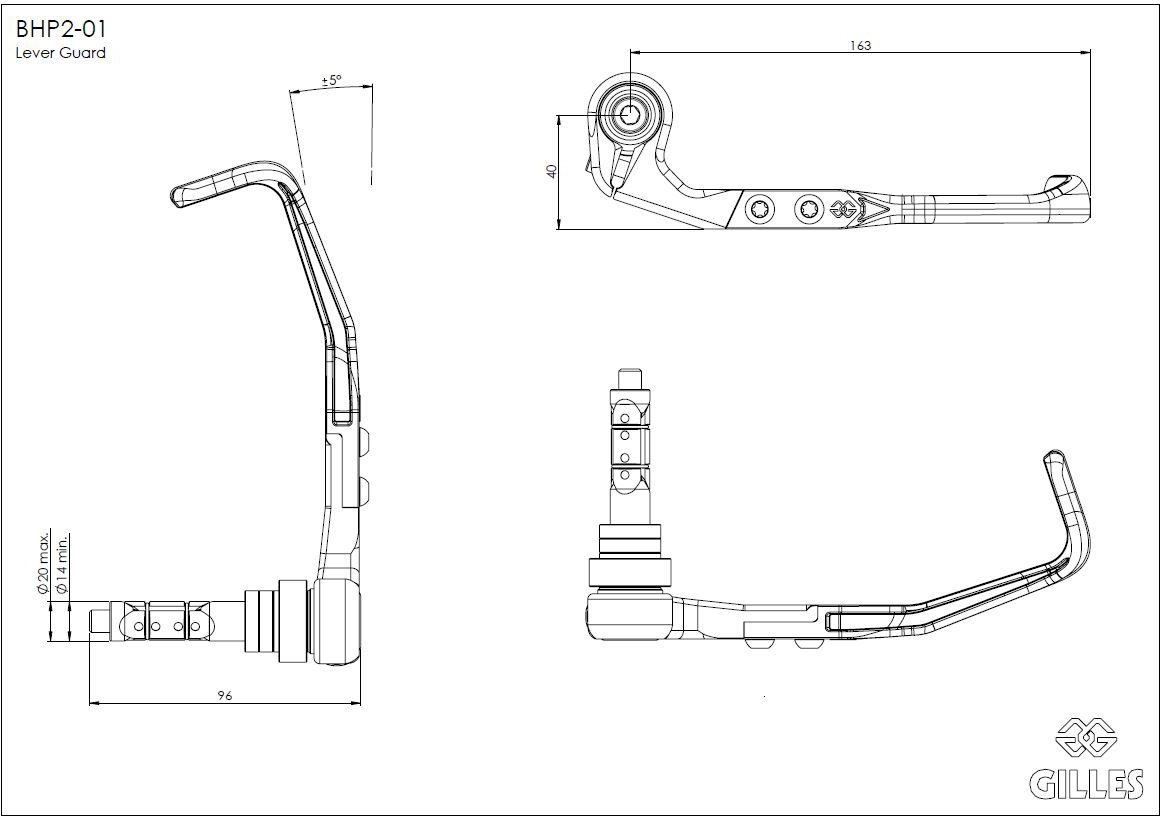 HANDSHIELD BRAKE SIDE BLACK DULL foto 3