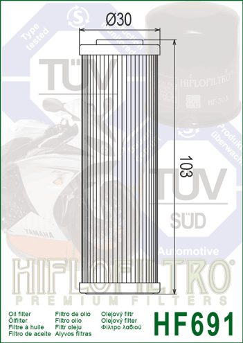 OIL FILTER, HF691 foto 2