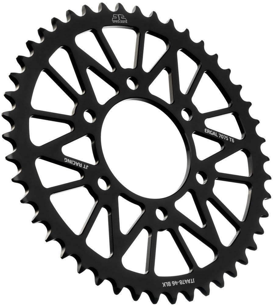REAR RACELITE ALU 46T BLACK, 520