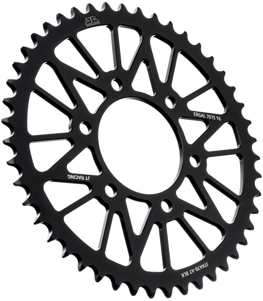 REAR RACELITE ALU 47T BLACK, 520
