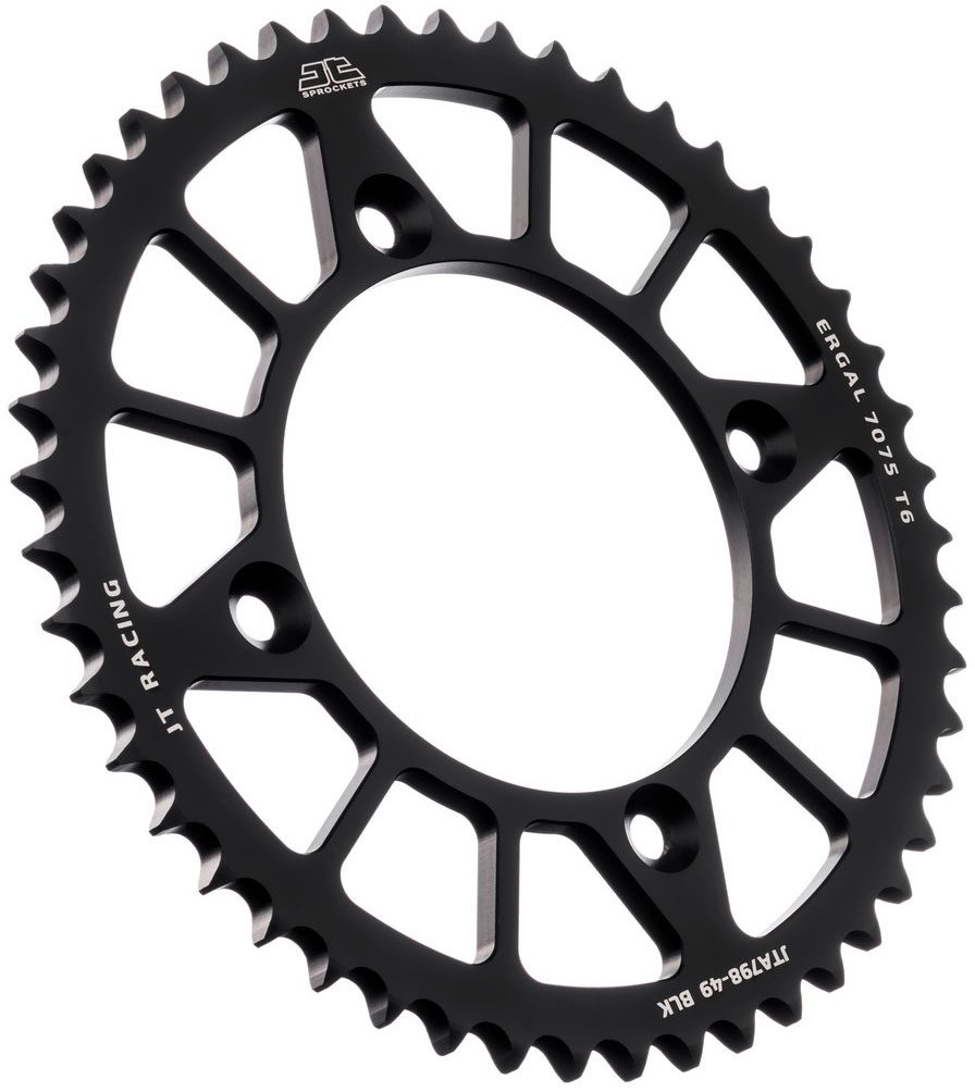 REAR RACELITE ALU 49T BLACK, 428