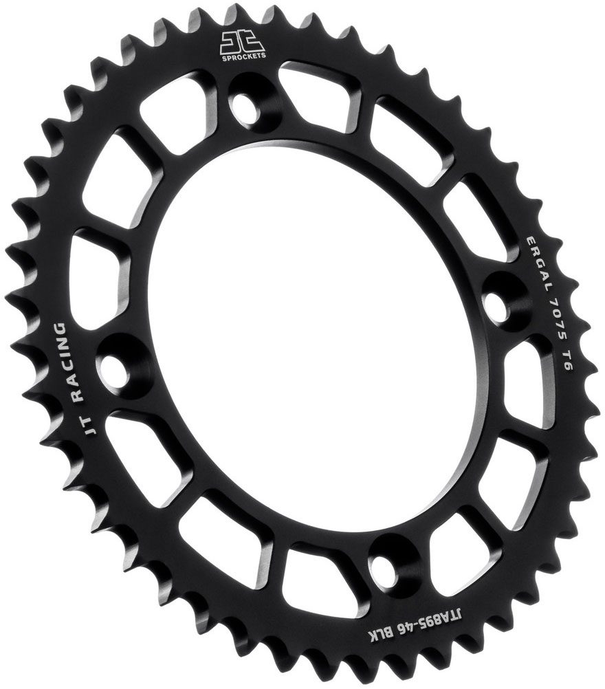 REAR RACELITE ALU 46T BLACK, 428
