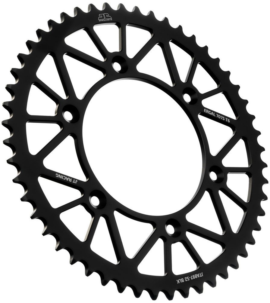 REAR RACELITE ALU 52T BLACK, 520