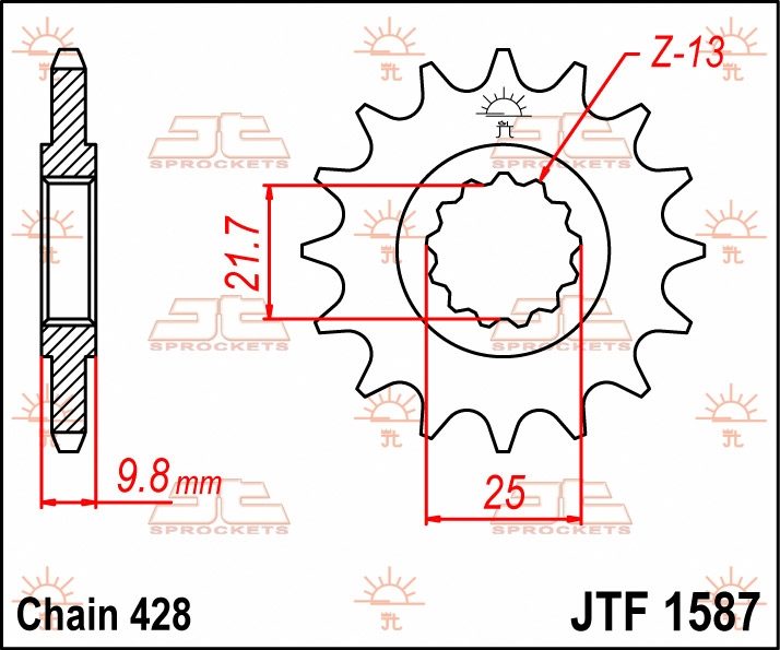 FRONT STEEL 19T, 428 foto 2