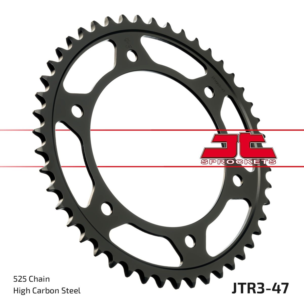 REAR STEEL 47T, 525 10.5MM BOLTS