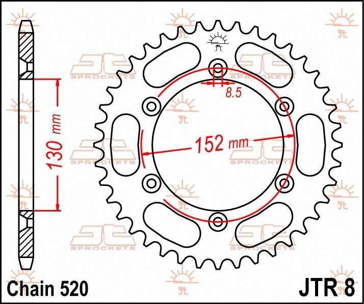 REAR STEEL 48T, 520 foto 2
