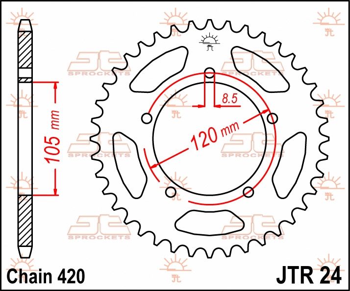 REAR STEEL 51T, 420 foto 2
