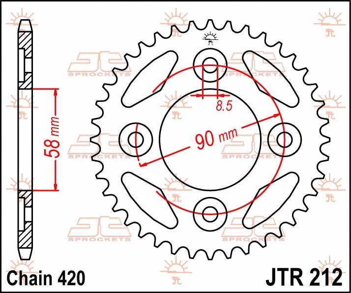 REAR STEEL 37T, 420 foto 2