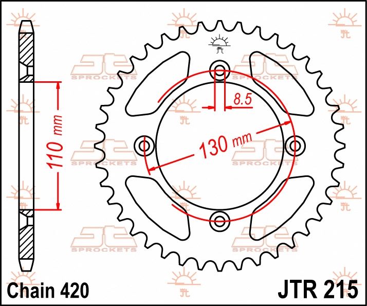 REAR STEEL 47T, 420 foto 2