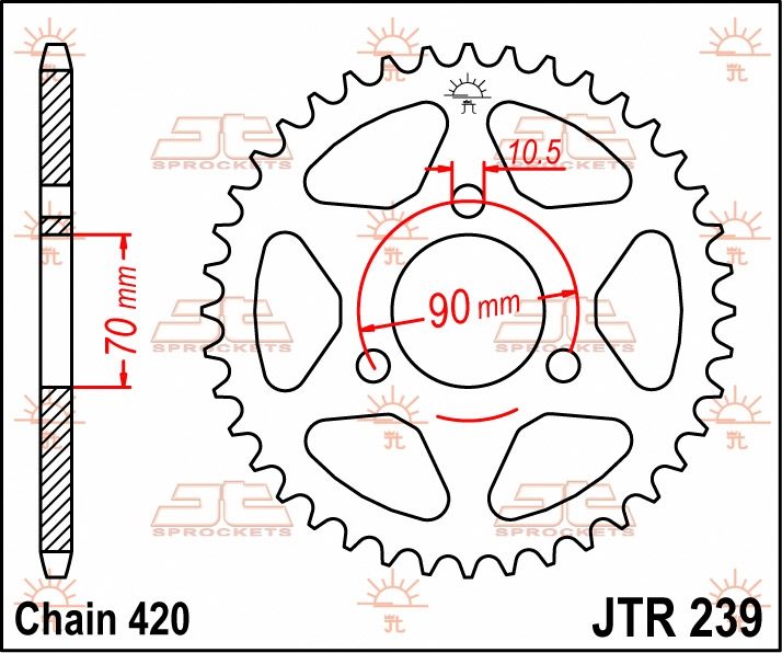 REAR STEEL 43T, 420 foto 2