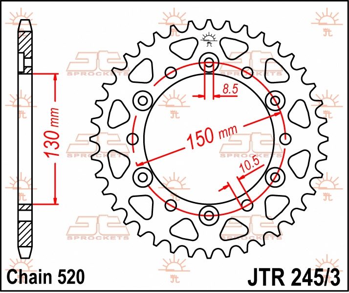 REAR STEEL 43T, 520
