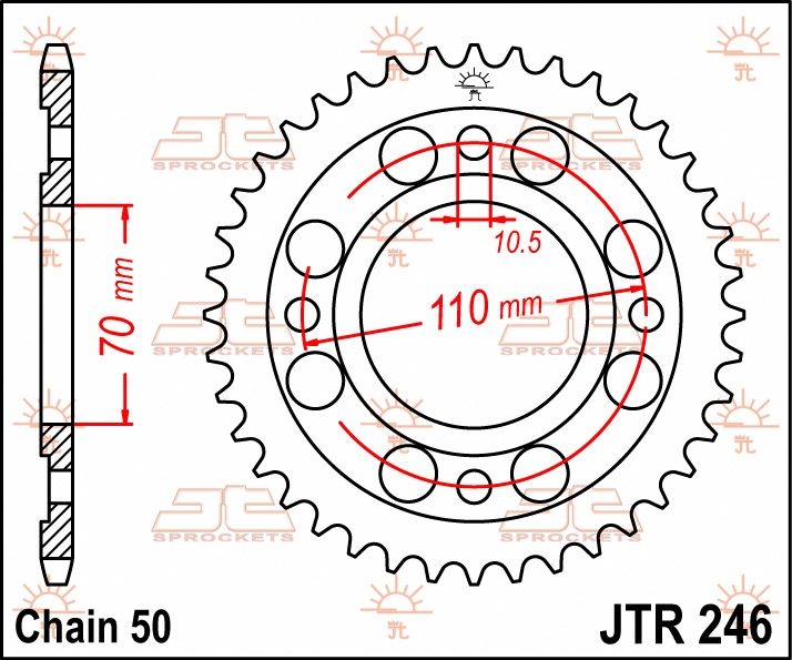 REAR STEEL 36T, 530 foto 2