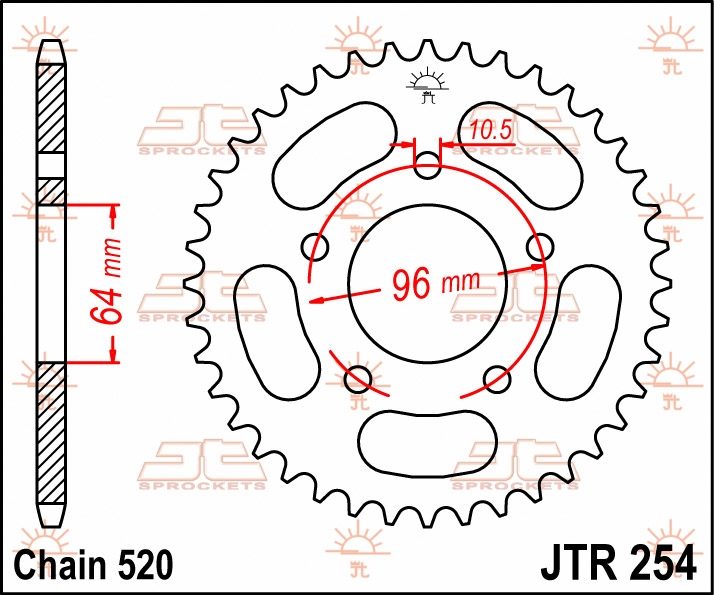 REAR STEEL 37T, 520 foto 2