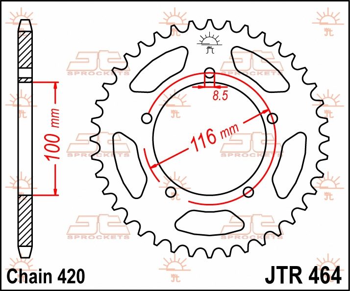 REAR STEEL 44T, 420 foto 2