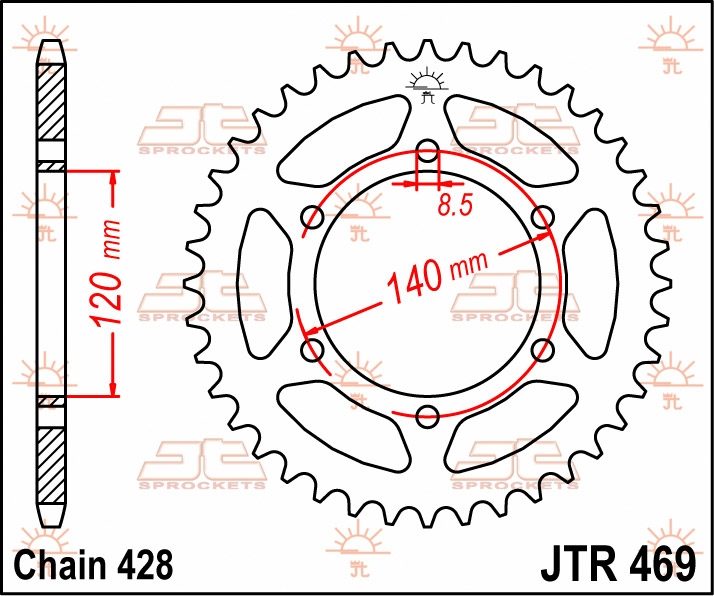 REAR STEEL 44T, 428 foto 2