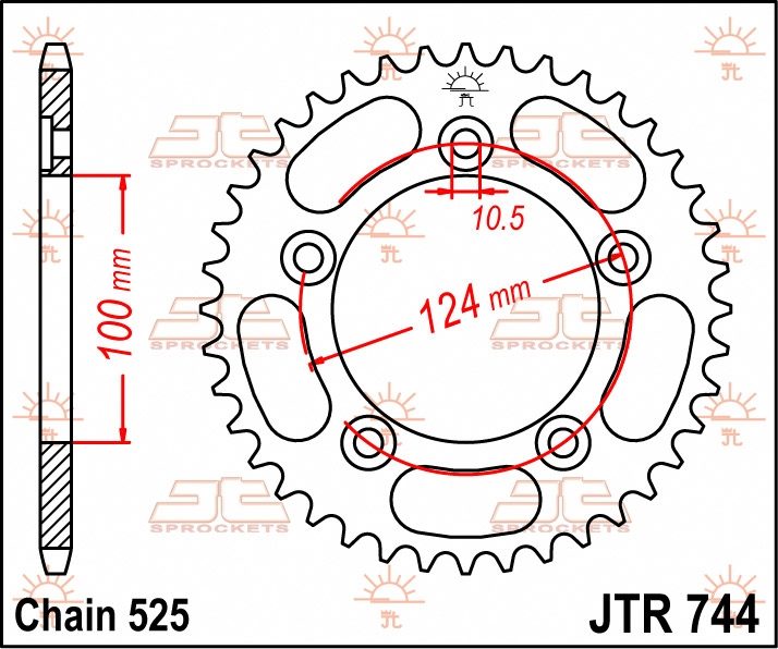 REAR STEEL 36T, 525 foto 2