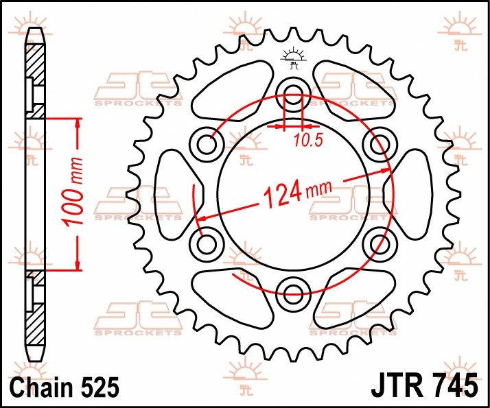 REAR STEEL 37T, 525 foto 2