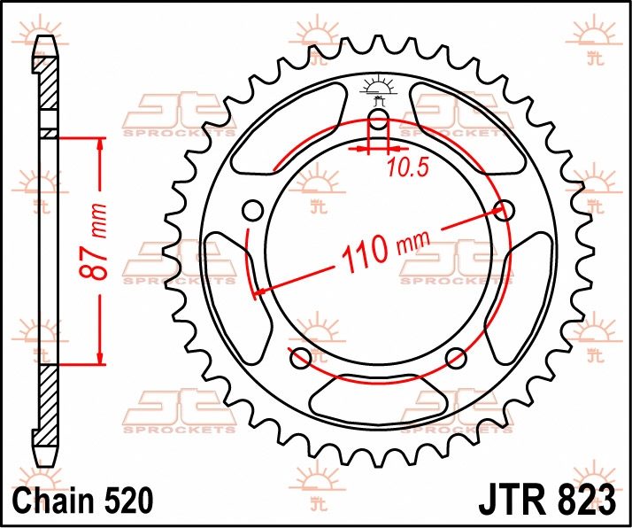 REAR STEEL 39T, 520 foto 2