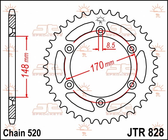 REAR STEEL 42T, 520 foto 2