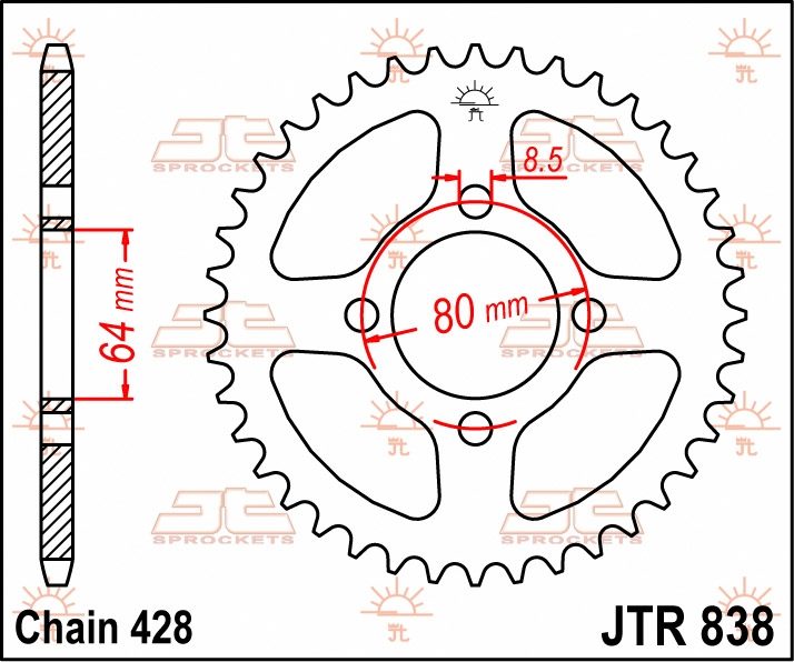REAR STEEL 45T, 428 foto 2