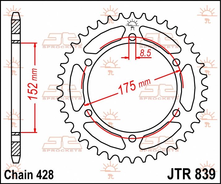 REAR STEEL 57T, 428 foto 2