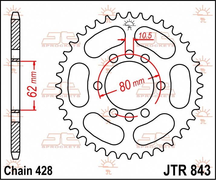 REAR STEEL 49T, 428 foto 2